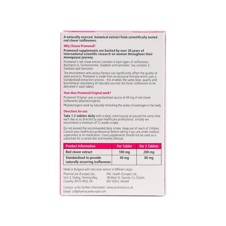 33838-Promensil Menopause Orginal 40Mg 30Tab +2