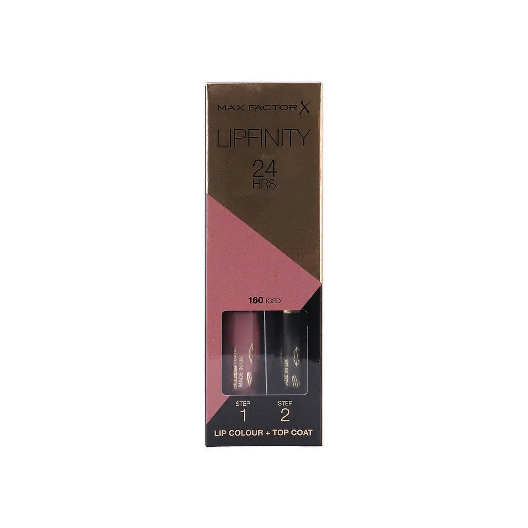 34074-Max Factor Lipfinity 24H Lip Colour + Top Coat 160 - Iced +4
