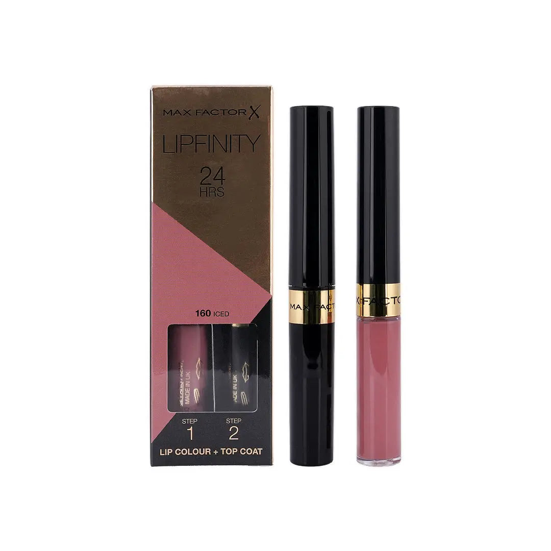 34074-Max Factor Lipfinity 24H Lip Colour + Top Coat 160 - Iced