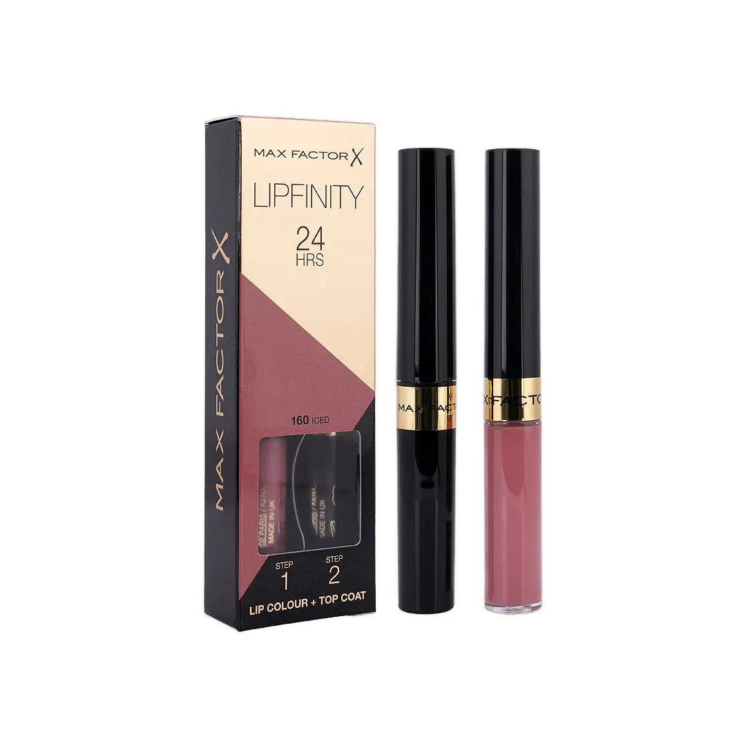34074-Max Factor Lipfinity 24H Lip Colour + Top Coat 160 - Iced +1
