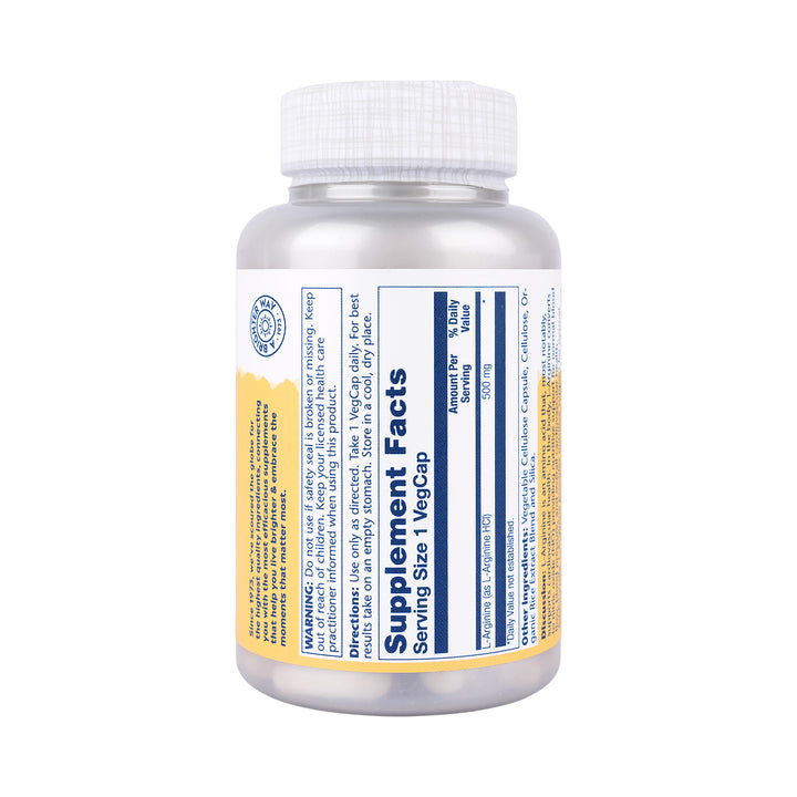 Solaray L-Arginine 500mg 100 Veg Capsules