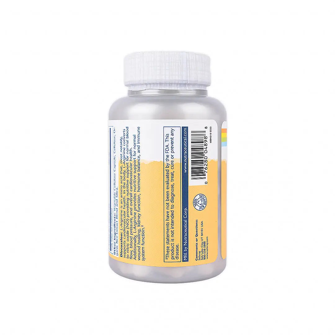 34134-Solaray L-Arginine 500Mg 100 Vegcaps +1