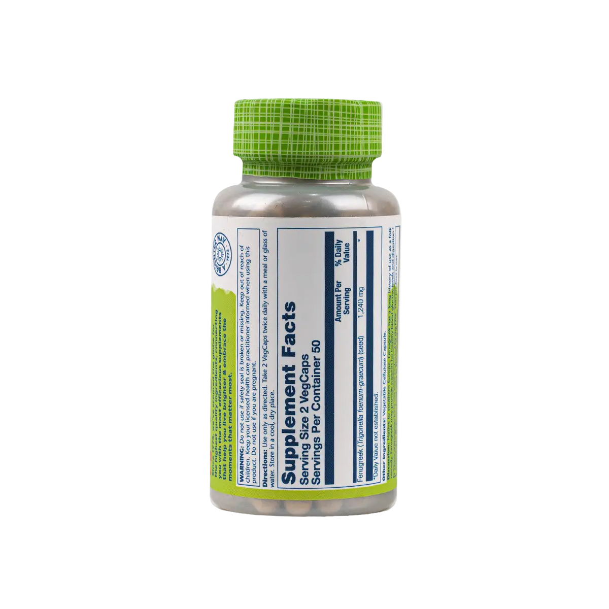34135-Solaray Fenugreek 1240mg 100vegcap +1