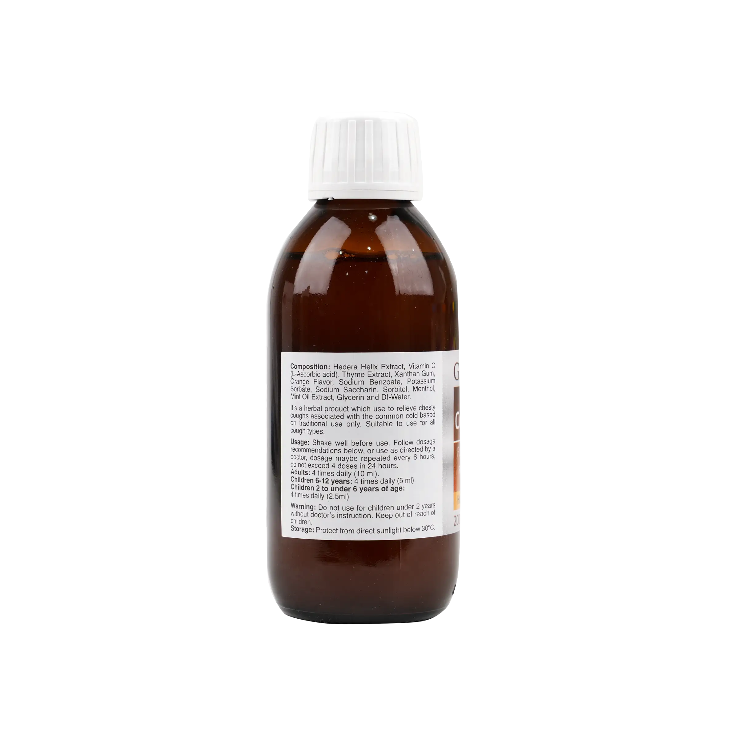 Generikka Cough Syrup 200Ml-Orange Flavor