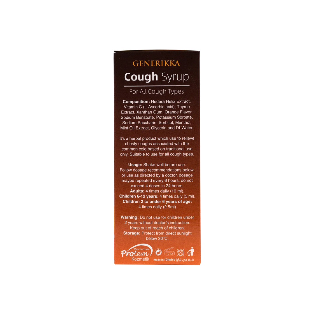 34168-Generikka Cough Syrup 200Ml-Orange Flavor +5