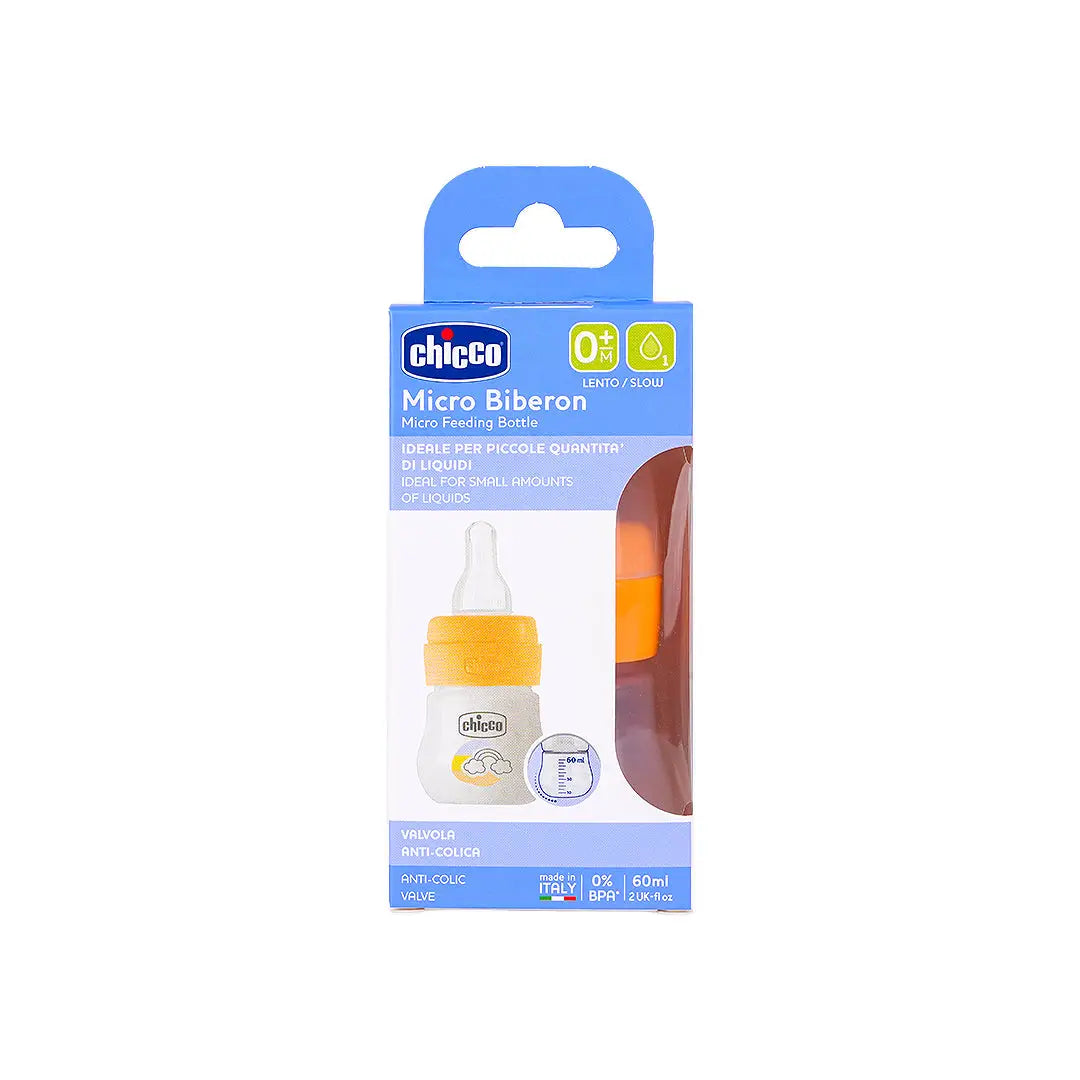 34503-Chicco Micro Bibron Feeding Bottle 60ml (0m+) +3