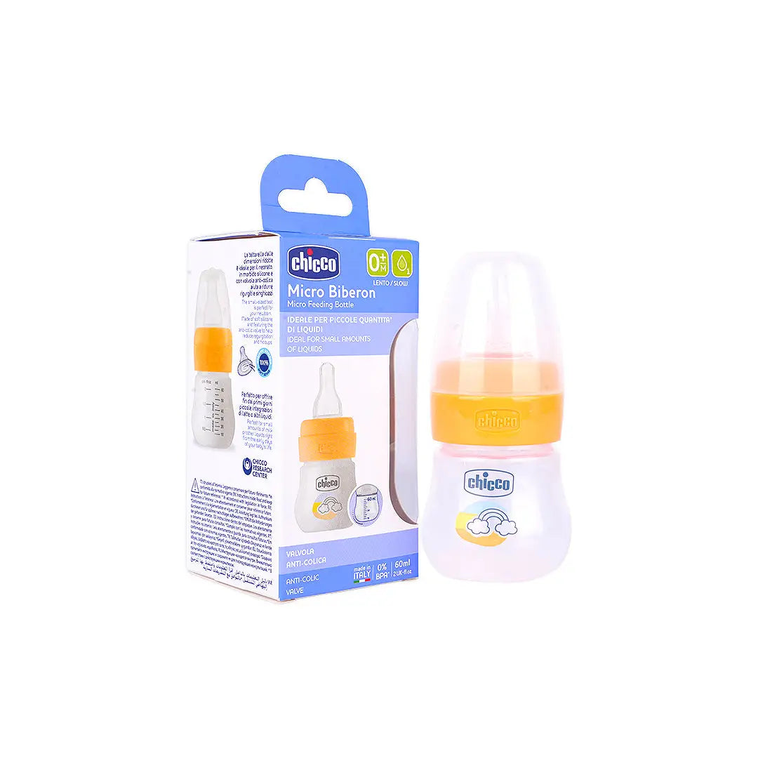 34503-Chicco Micro Bibron Feeding Bottle 60ml (0m+) +5