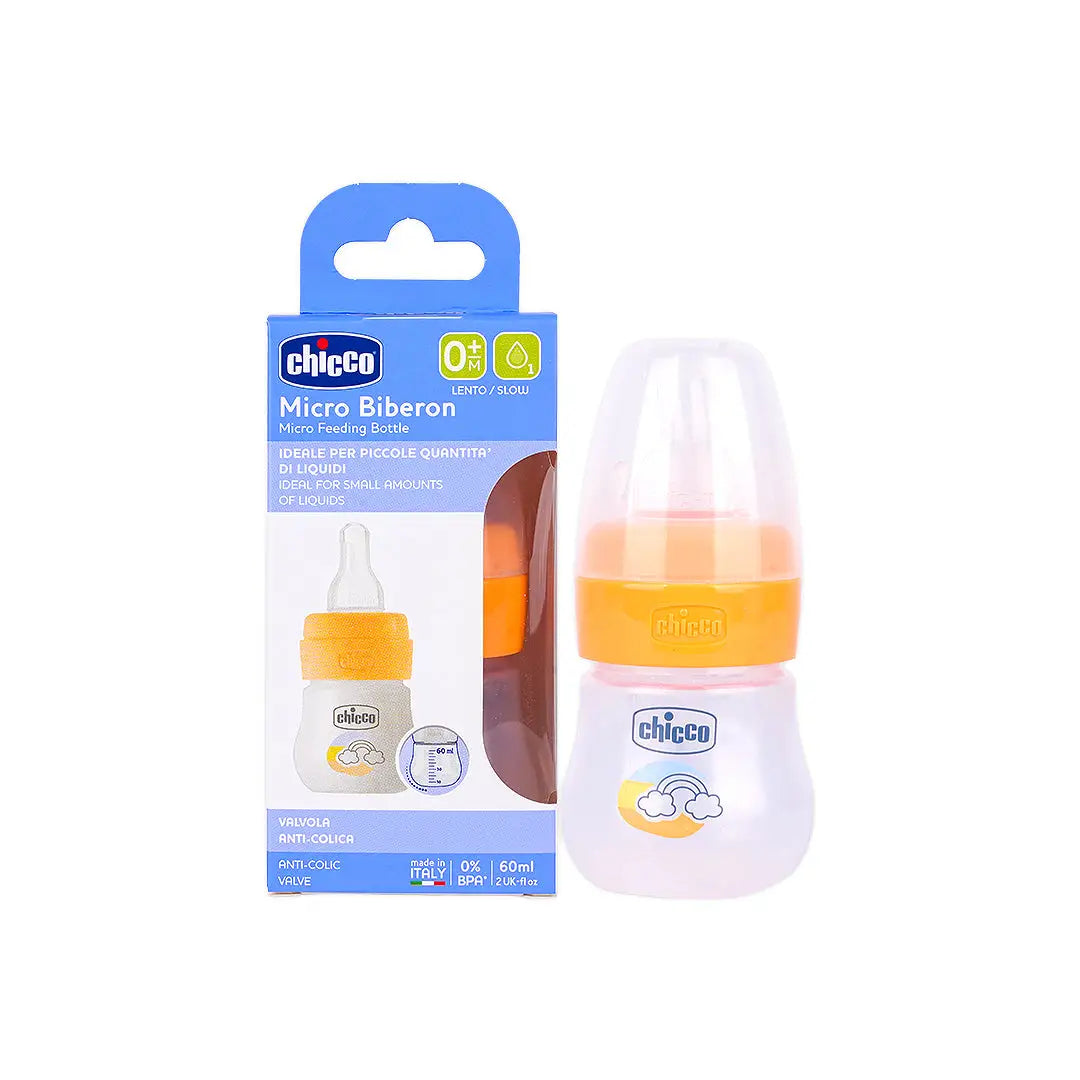 34503-Chicco Micro Bibron Feeding Bottle 60ml (0m+) +4