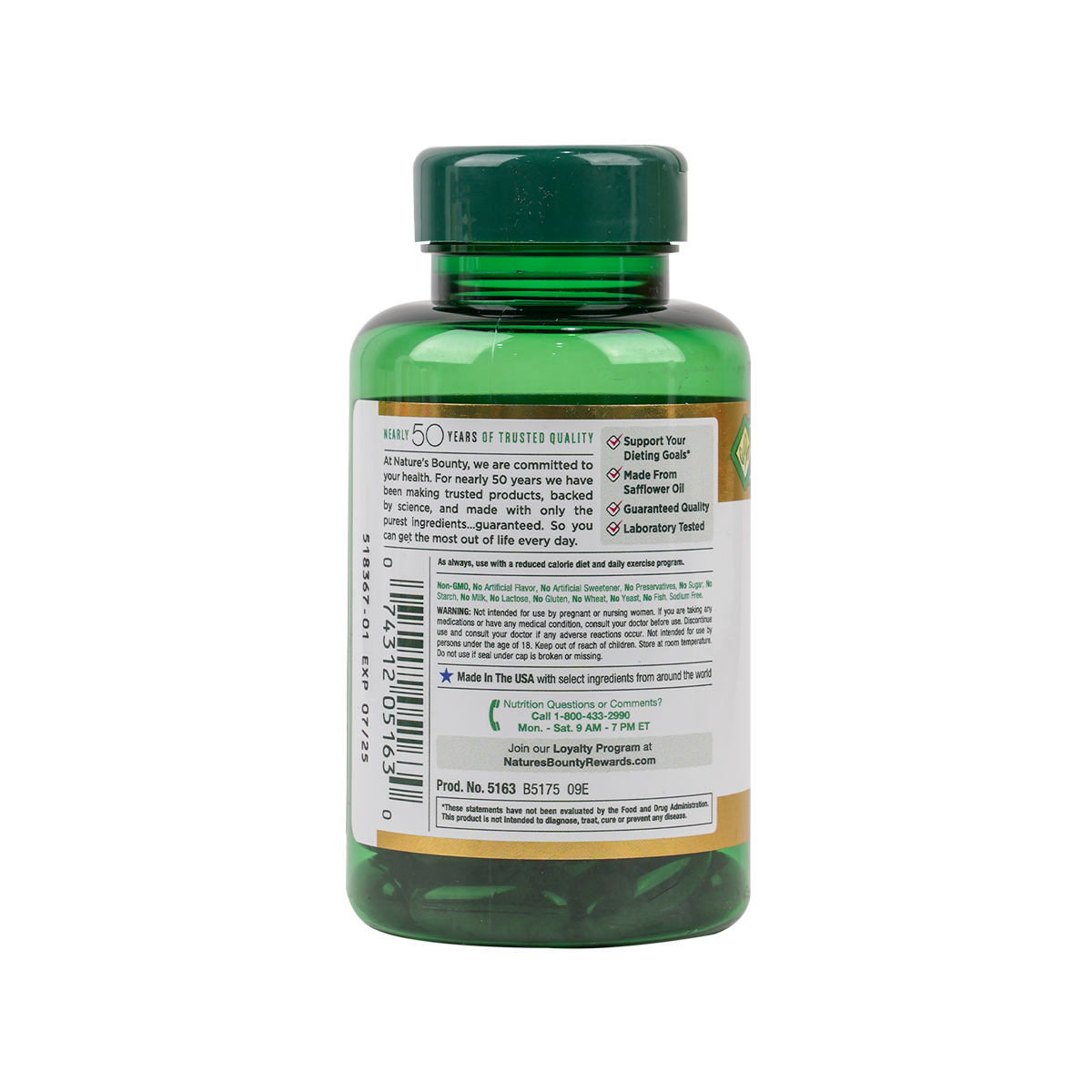 NATURES BOUNTY CLA 1000MG TONALIN 50CAP