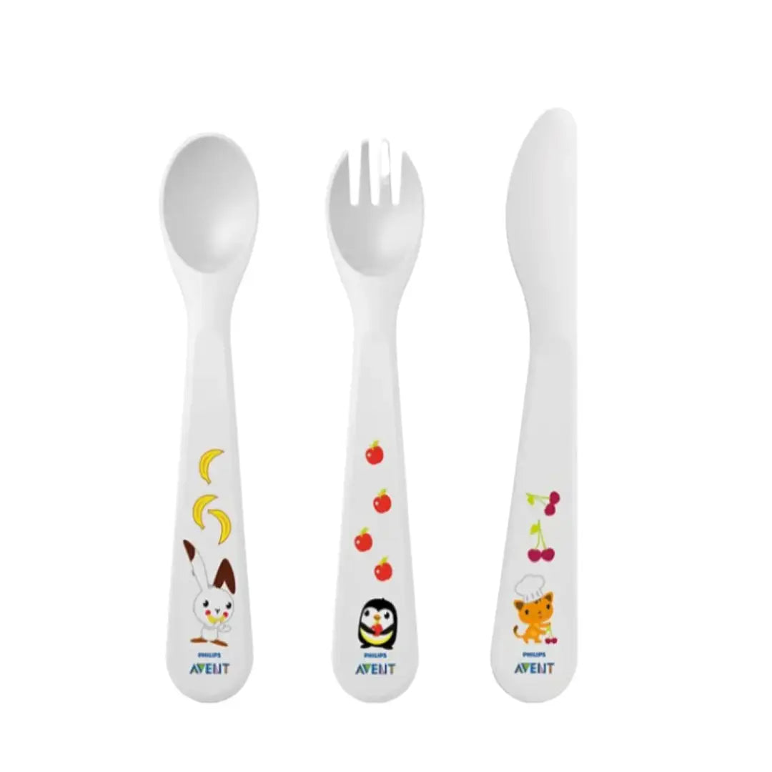 Avent Toddler Fork Spoon & Knife 18m+-F714/00(AV165)