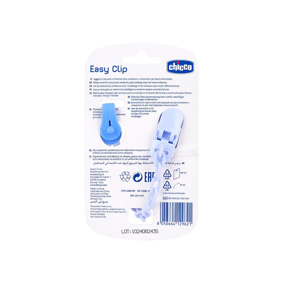 34776-Chicco Easy Clip With Chain Pink (0m+)-9621 +1