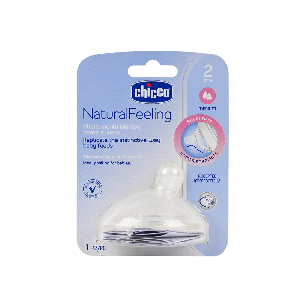 Chicco Natural Feeling (2M + ) Medium Nipple 1Pc-8209