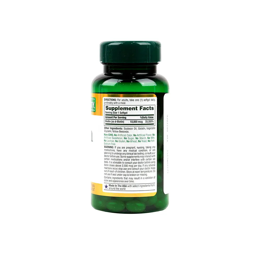 34917-Natures Bounty Biotin 10,000mcg 120 Softgel +1