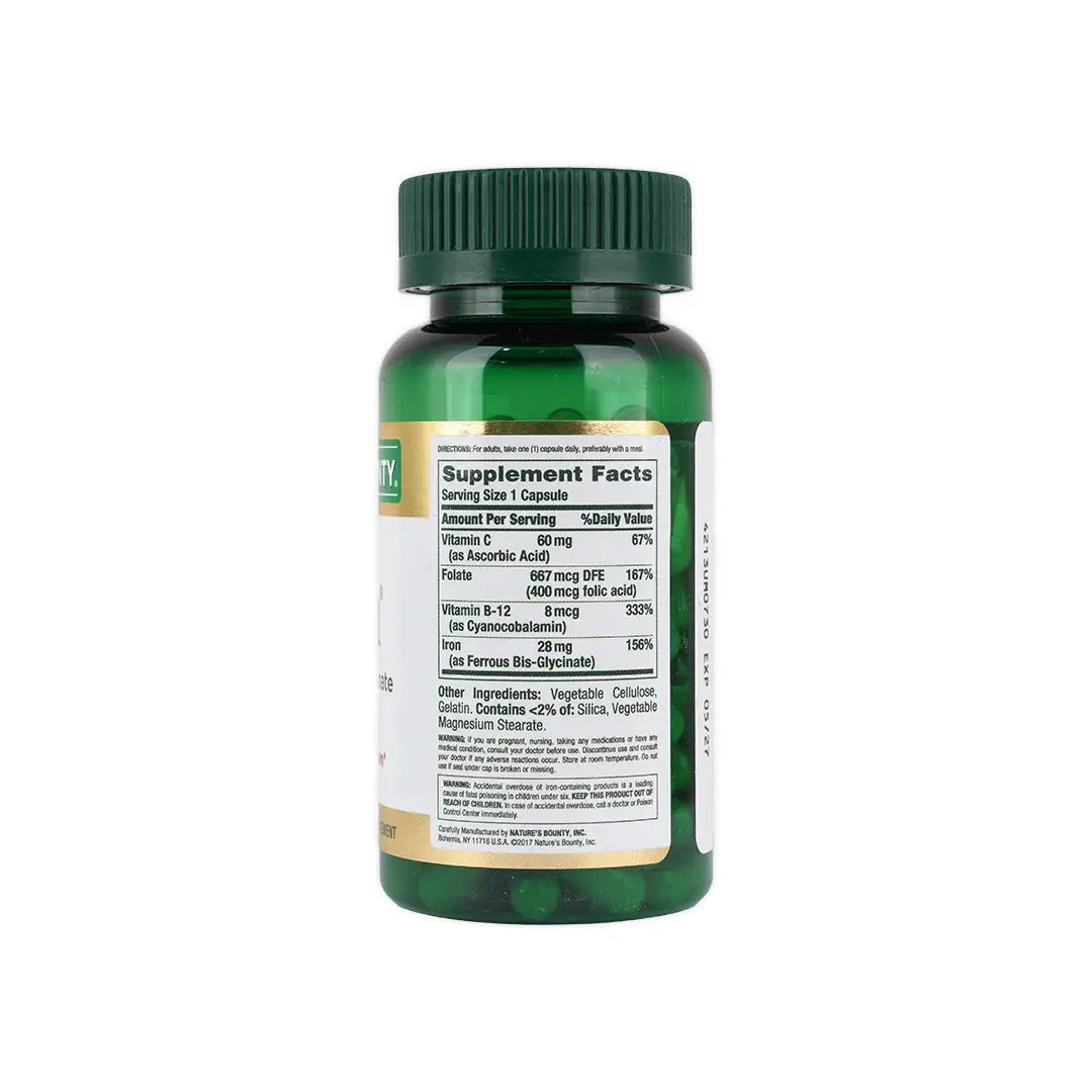 35035-NATURES BOUNTY GENTLE IRON 28MG 90CAP +1