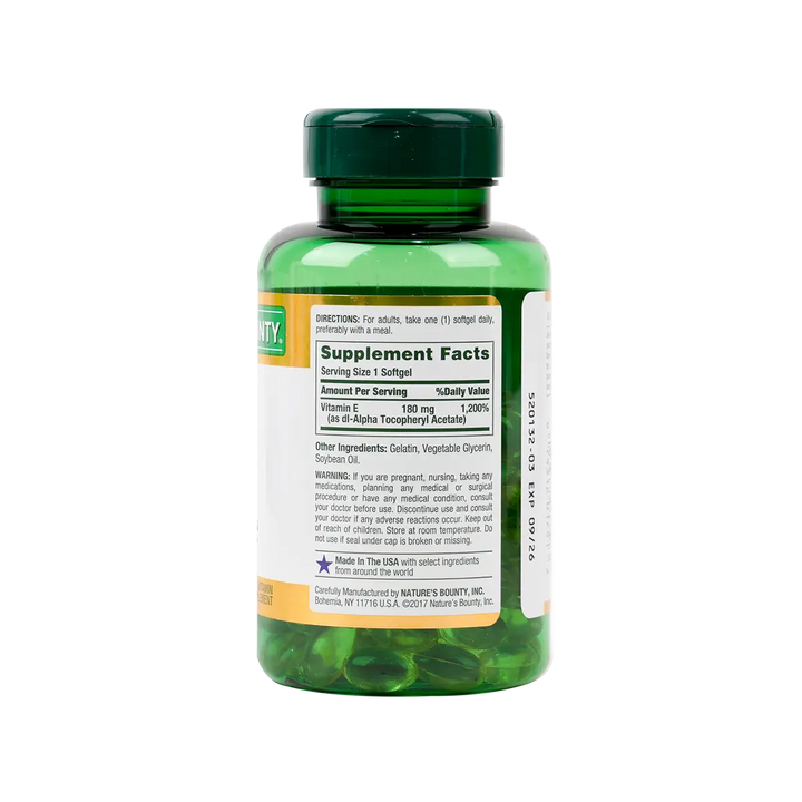 35037-NATURES BOUNTY VITAMIN E-180MG 120CAP +1