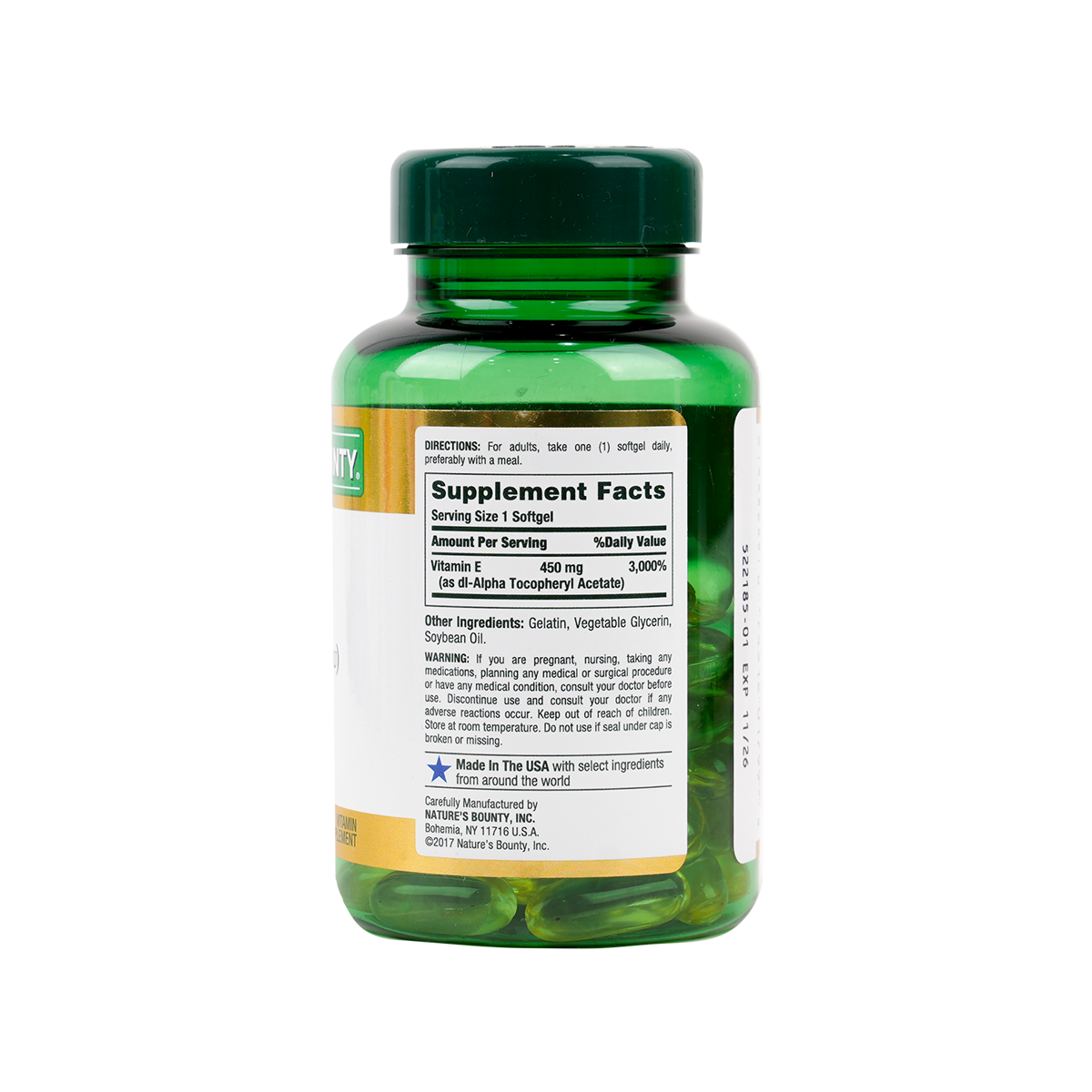 NATURES BOUNTY VITAMIN E 450MG (1000IU) 60CAP