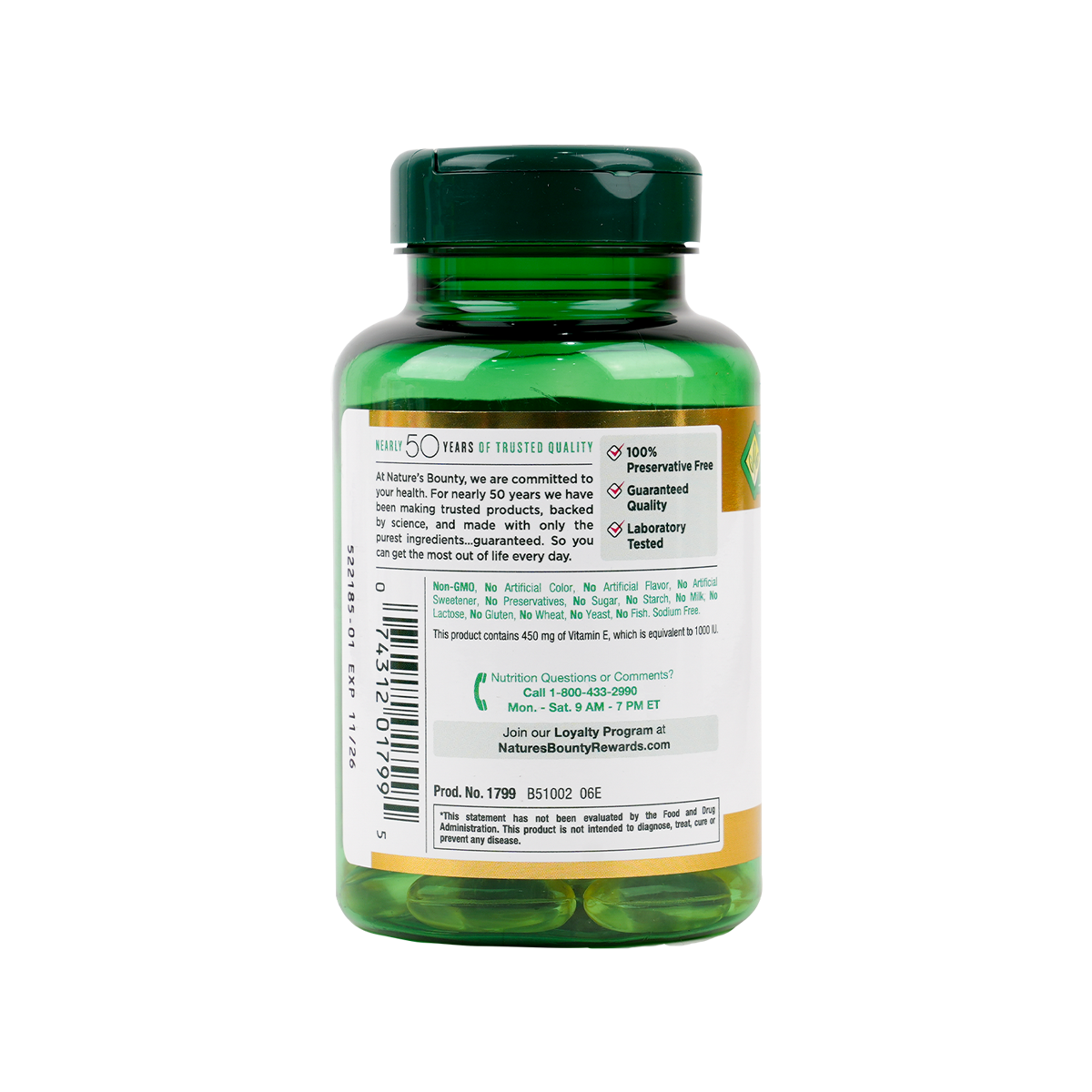 NATURES BOUNTY VITAMIN E 450MG (1000IU) 60CAP