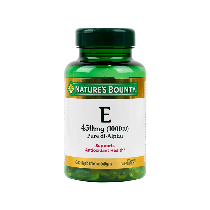 35038-NATURES BOUNTY VITAMIN E 450MG (1000IU) 60CAP