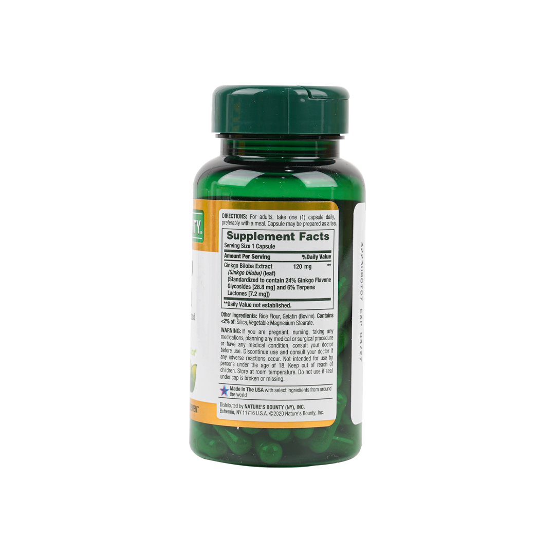 NATURES BOUNTY GINKGO BILOBA 120MG 100CAP