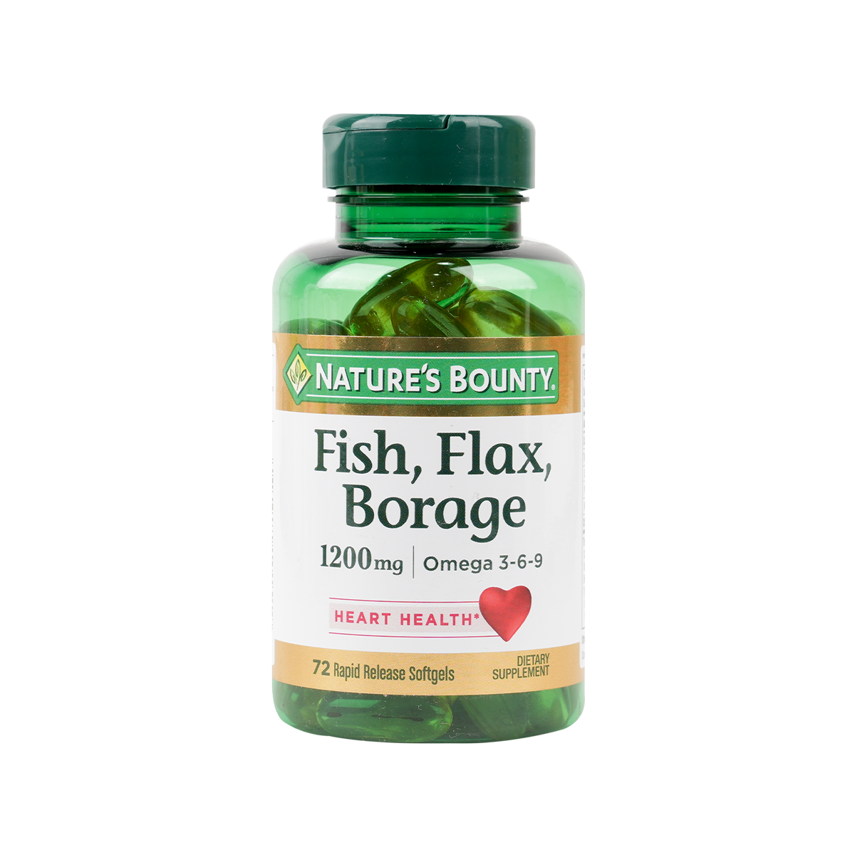 NATURES BOUNTY FISH, FLAX, BORAGE OMEGA3-6-9 72CAP