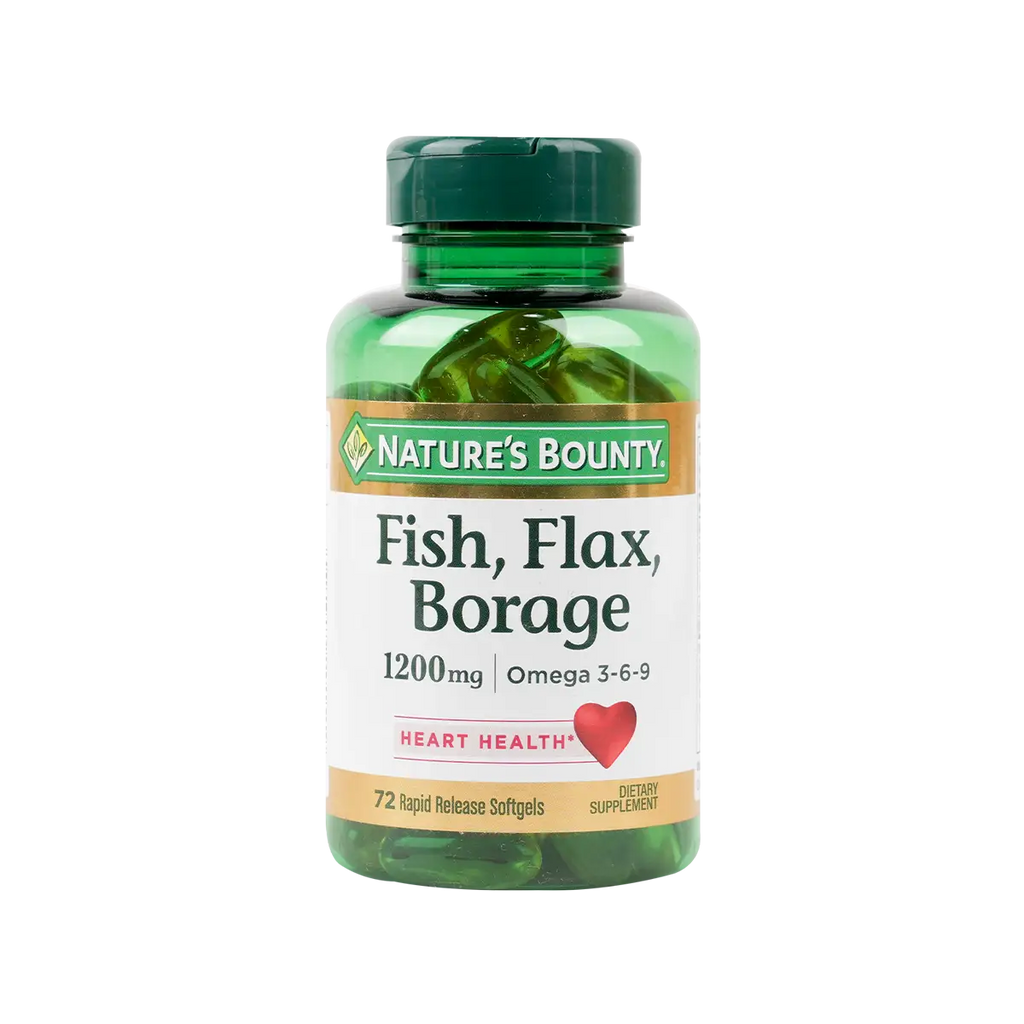 Natures Bounty Fish Flax Borage Omega3-6-9 72Cap