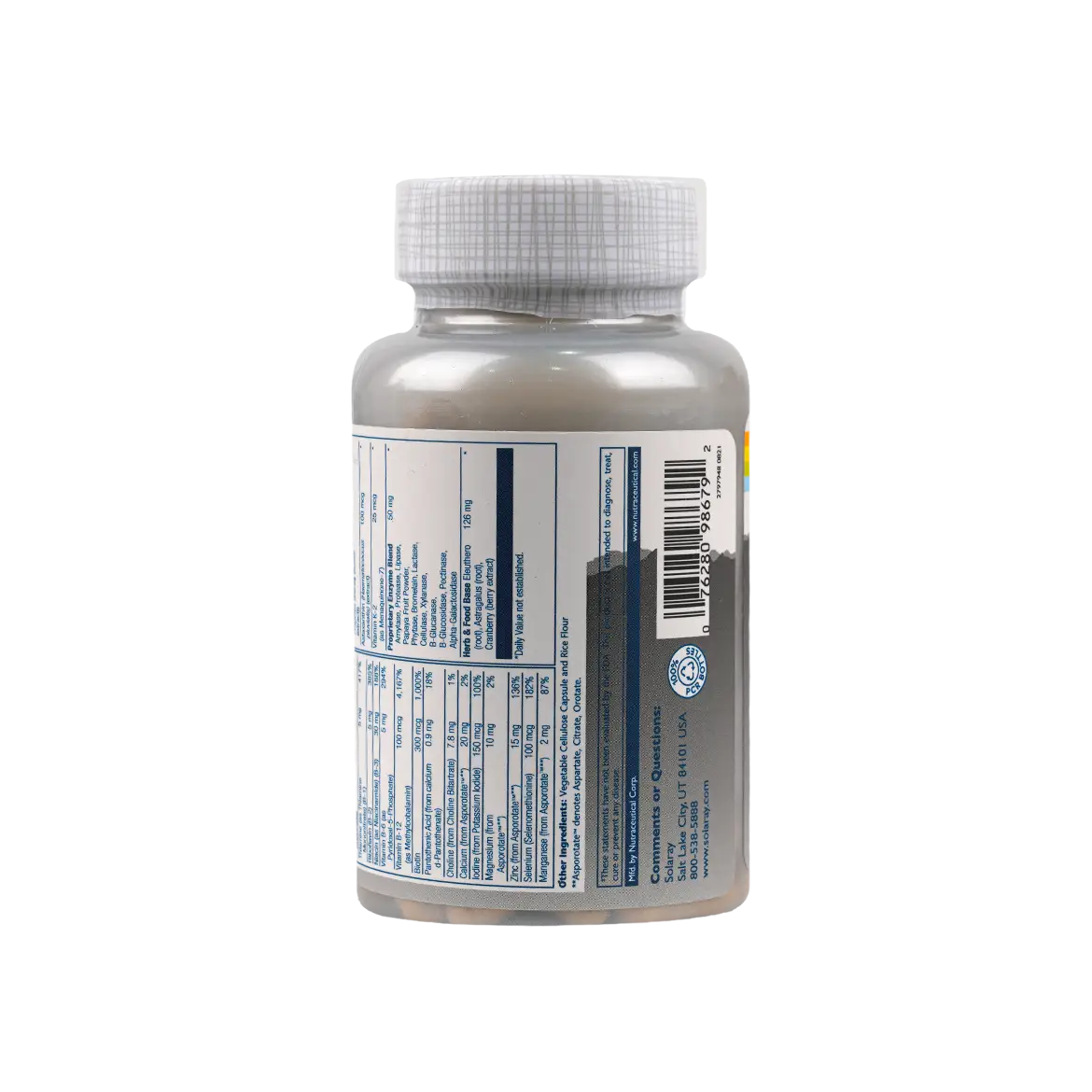 Solaray Once Daily Adult 50 + 90vegcap