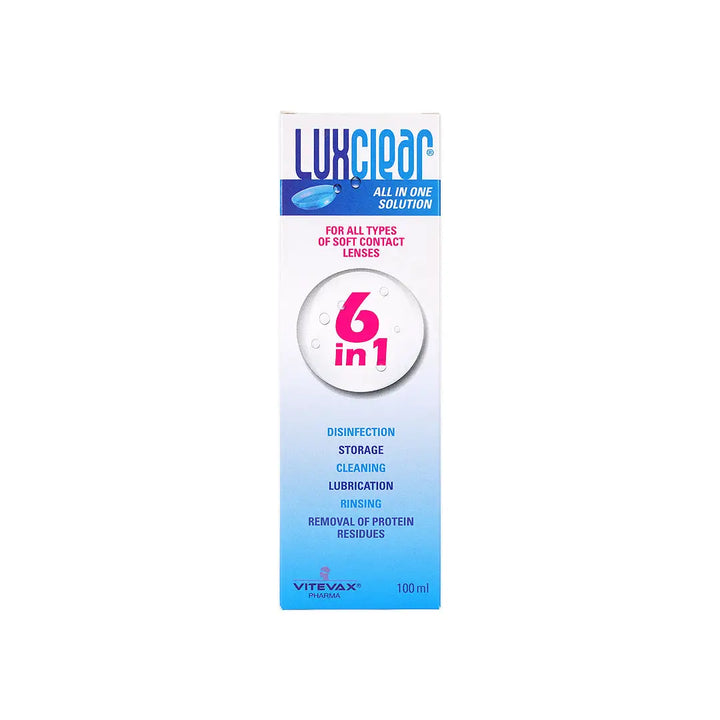 35134-Lux Clear Contant Lenses Sloution 100ml +1