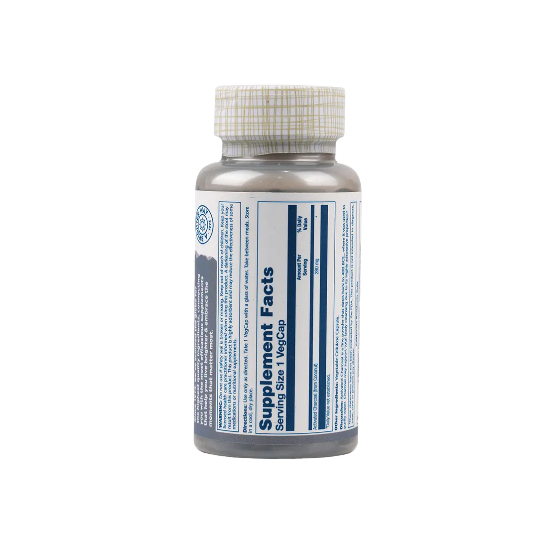 35141-Solaray Activated Charcoal 280mg 90vegcap +1