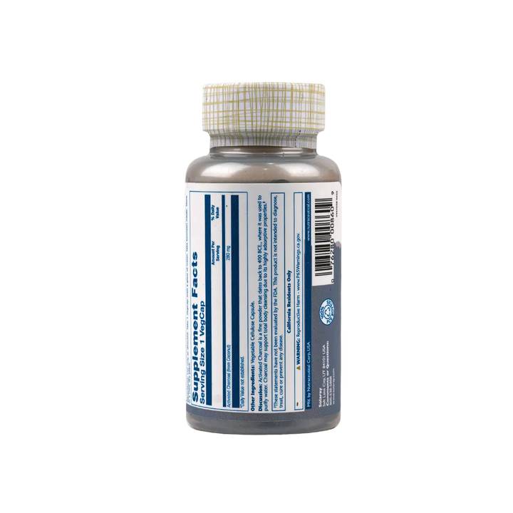 35141-Solaray Activated Charcoal 280mg 90vegcap +2