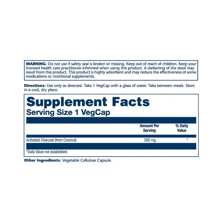 35141-Solaray Activated Charcoal 280mg 90vegcap +3