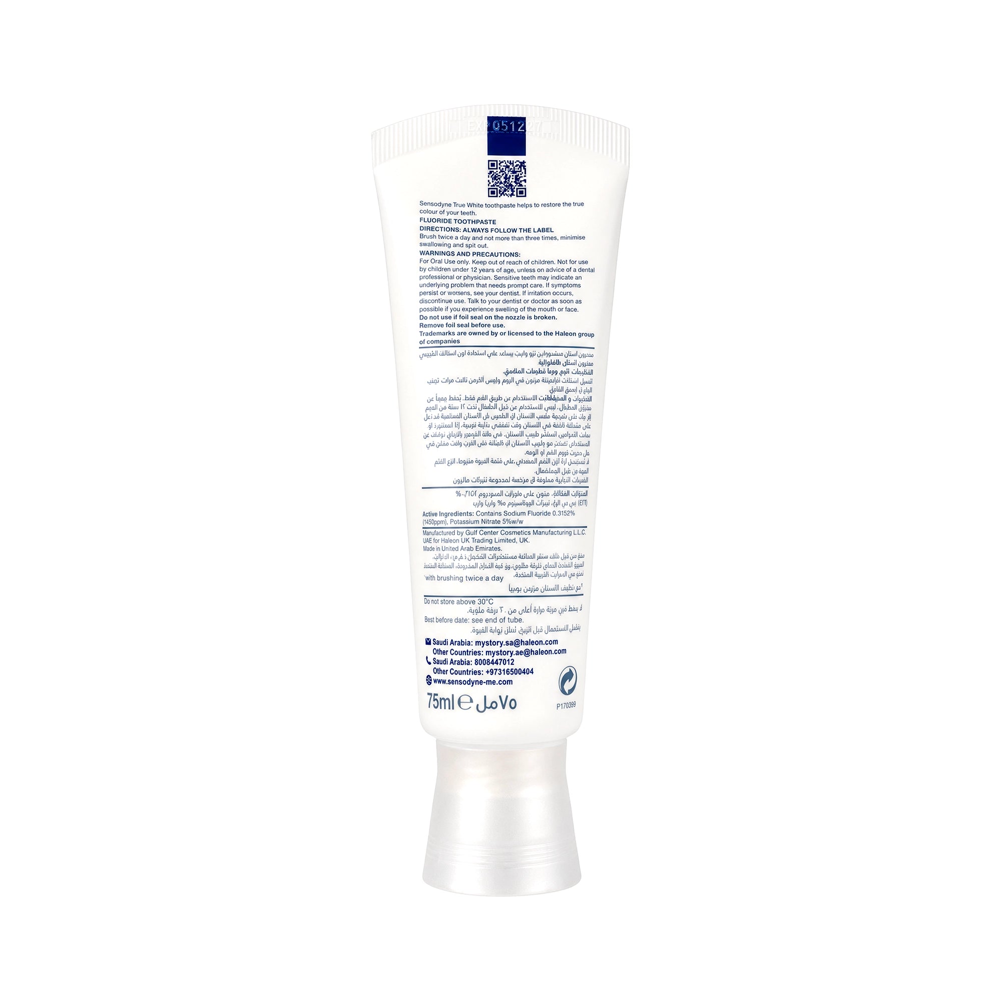 35406-Sensodyne True White Extra Fresh Toothpaste 75ml-GS055 +4