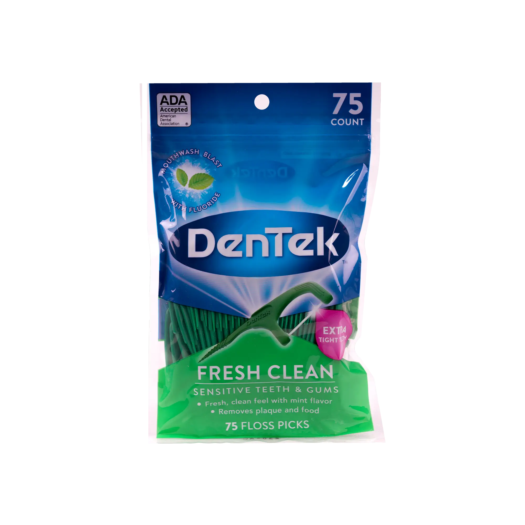 Dentek Fresh Clean Interdental Floss Pick 75pcs