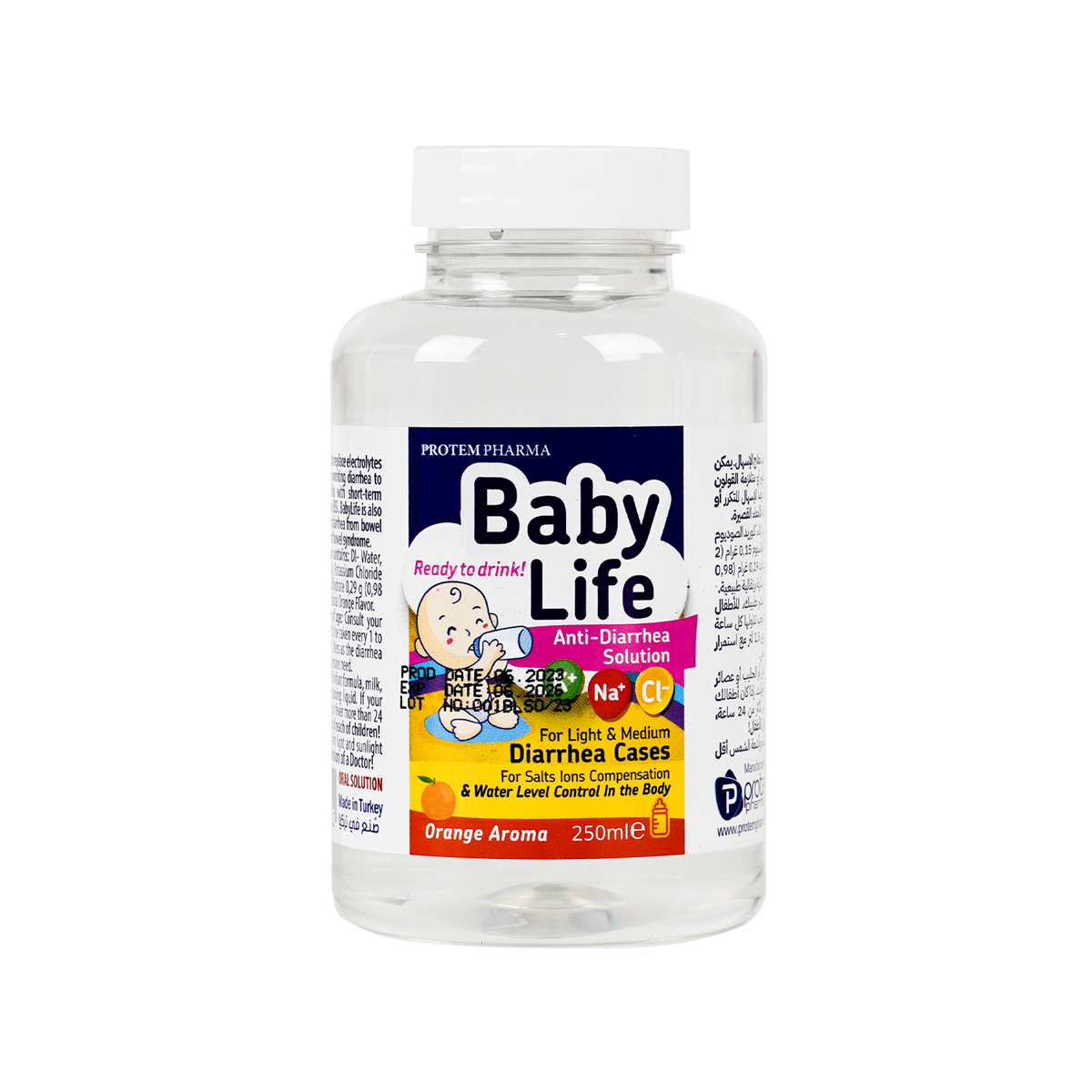 Protem Pharma Baby Life Anti-Diarrhea Sol 250ml-Orange Aroma