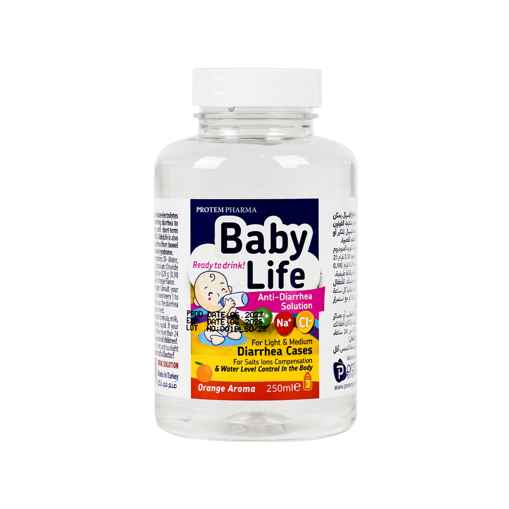 Protem Pharma Baby Life Anti-Diarrhea Sol 250ml-Orange Aroma