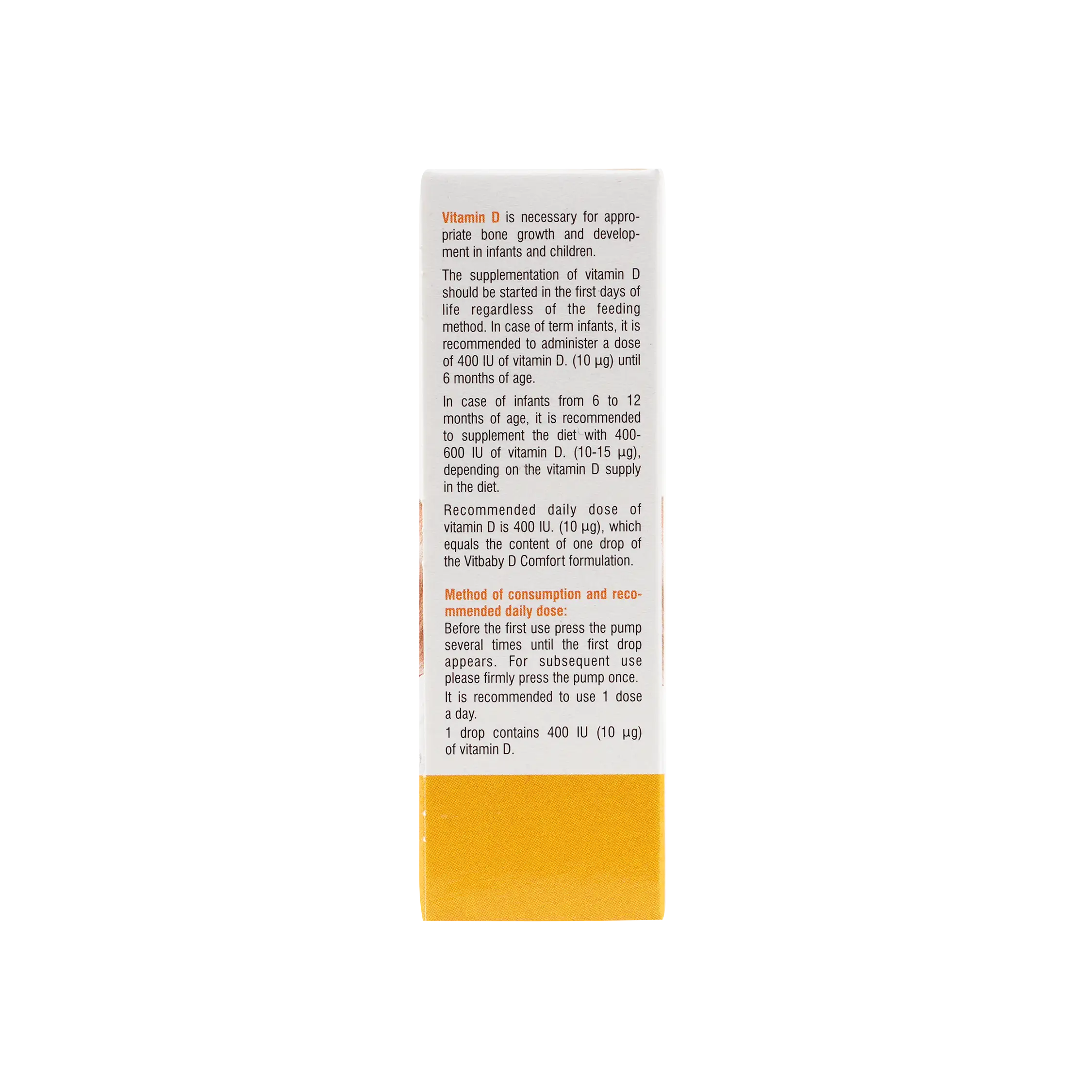 VITBABY-D COMFORT 400IU 10ML 200 DOSES