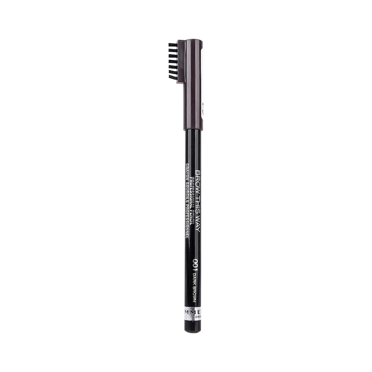 1-Rimmel Brow This Way Professional Pencil-001 Dark Brown