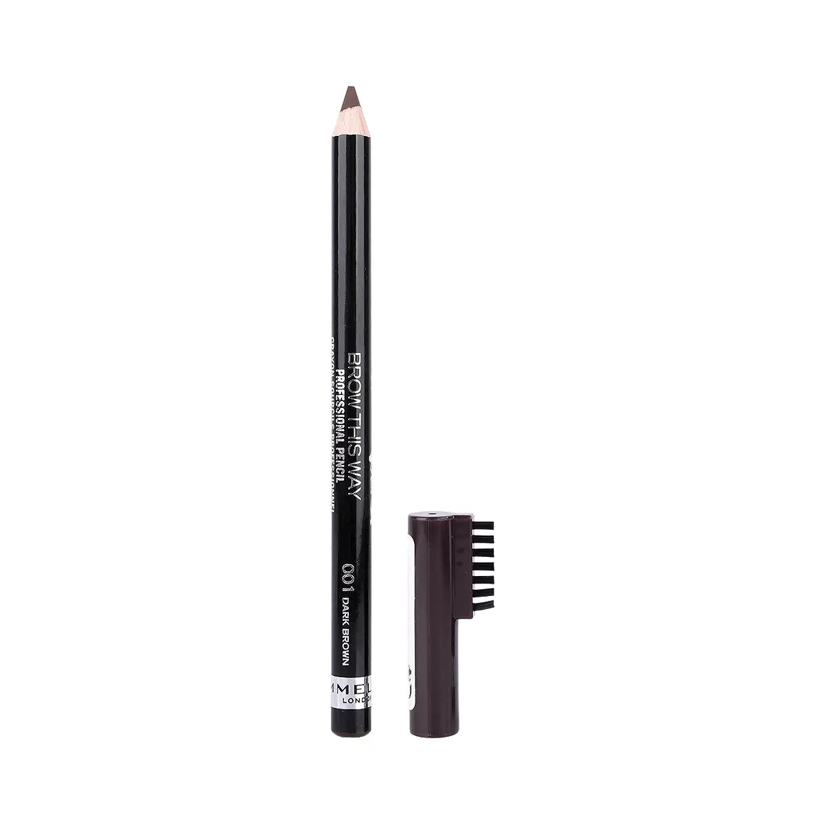 2-Rimmel Brow This Way Professional Pencil-001 Dark Brown +1