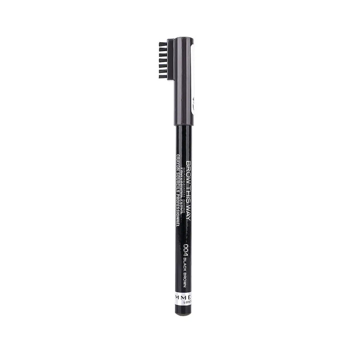 35802-Rimmel Brow This Way Professional Pencil-004 Black Brown