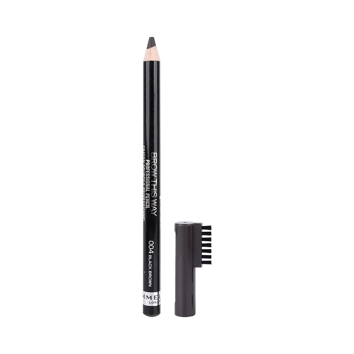 2-Rimmel Brow This Way Professional Pencil-004 Black Brown +1