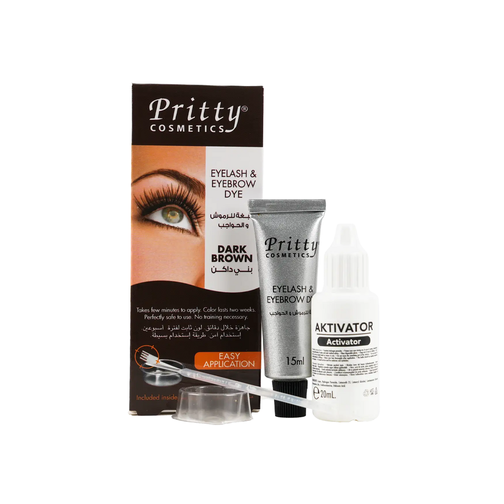 PRITTY EYELASH & EYEBROW DYE-DARK BROWN
