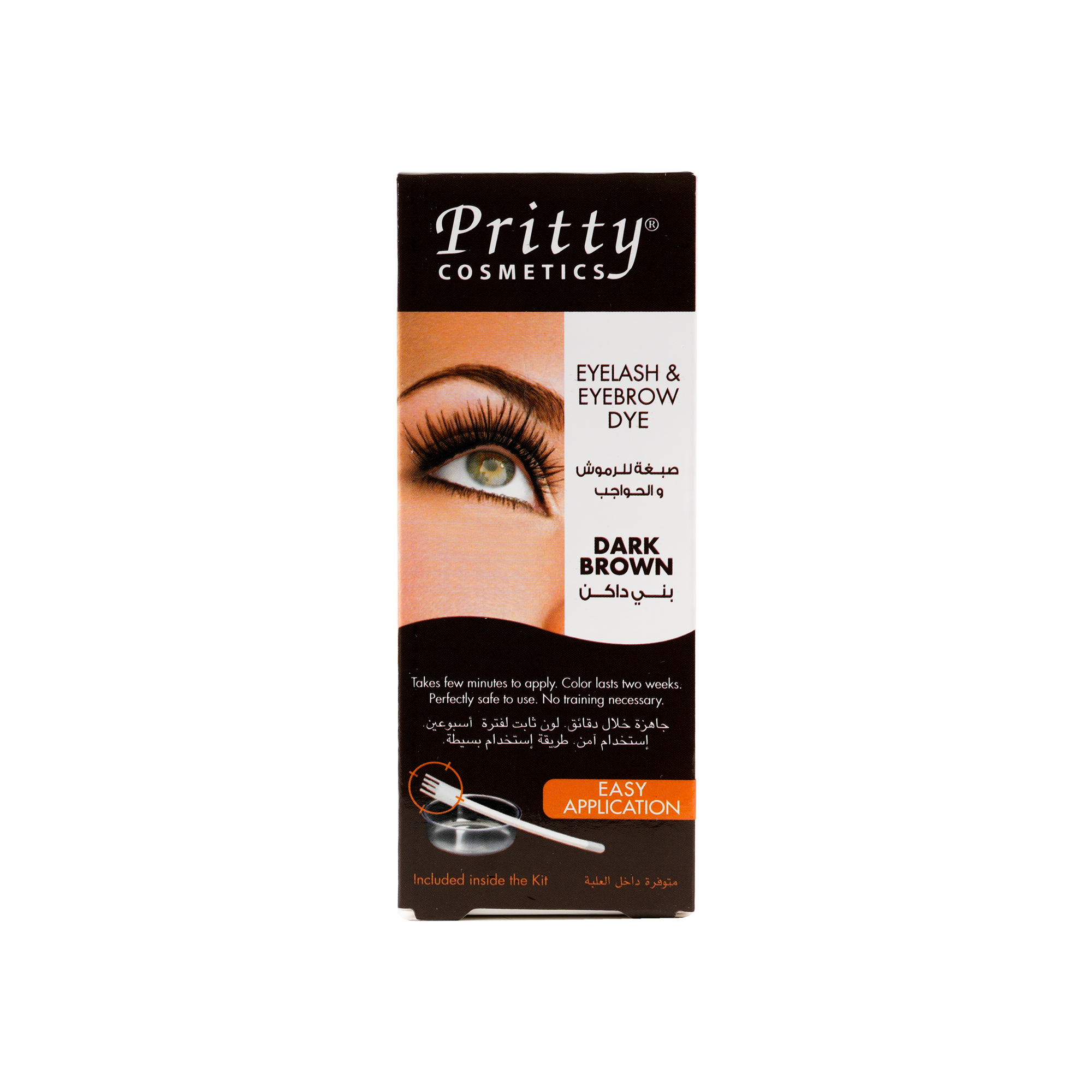 PRITTY EYELASH & EYEBROW  DYE-DARK BROWN