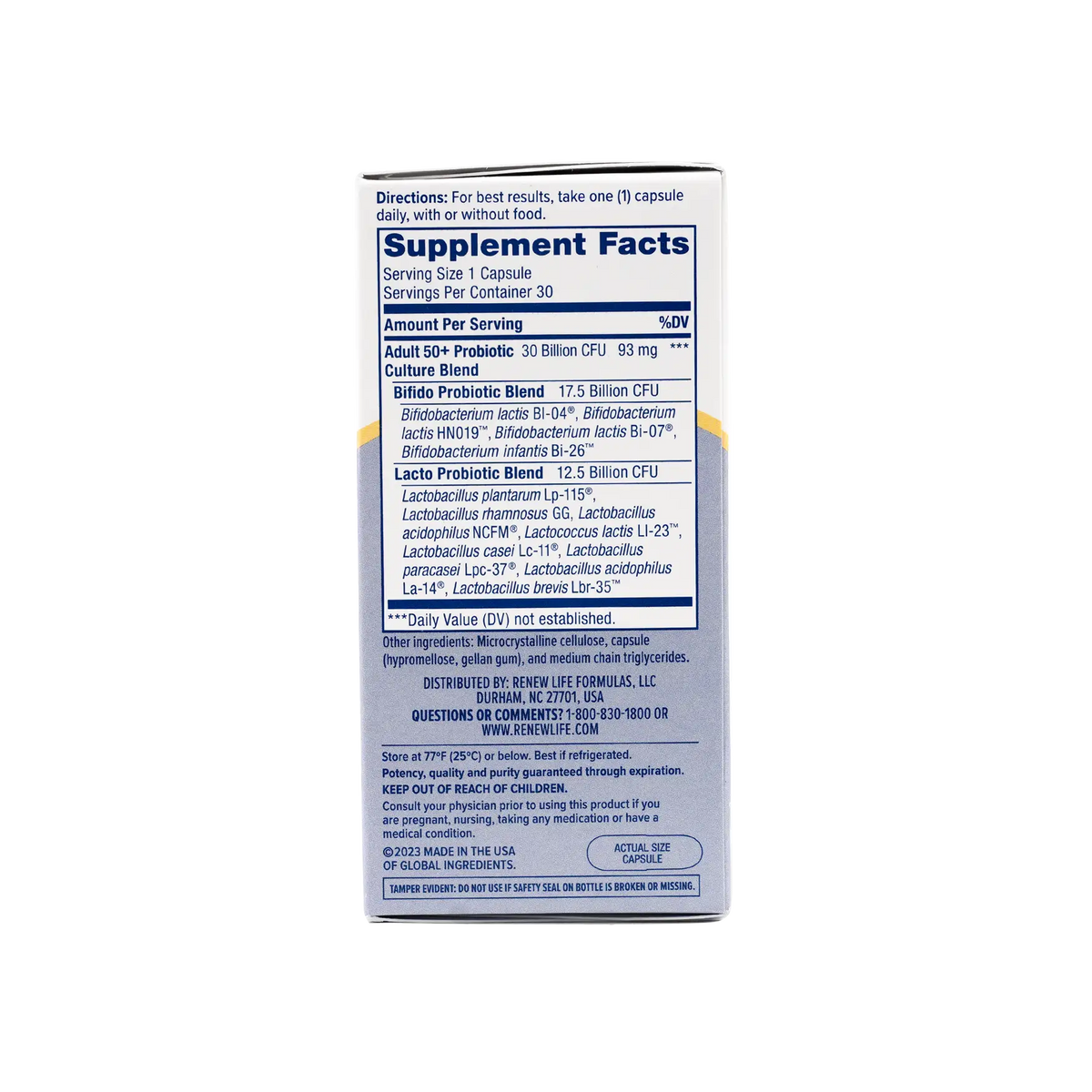 35950-Renew Life Flora 30 Billion Adult 50+ Probiotic 30Cap +1
