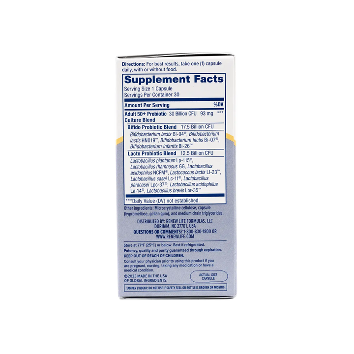 35950-Renew Life Flora 30 Billion Adult 50+ Probiotic 30Cap +1