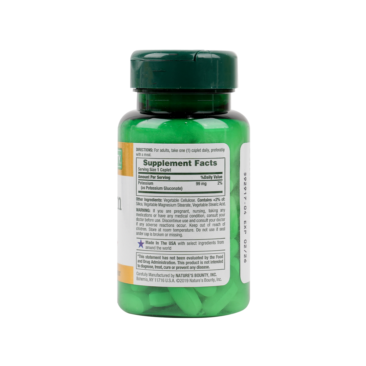 NATURES BOUNTY POTASSIUM 99MG 100CAPLETS