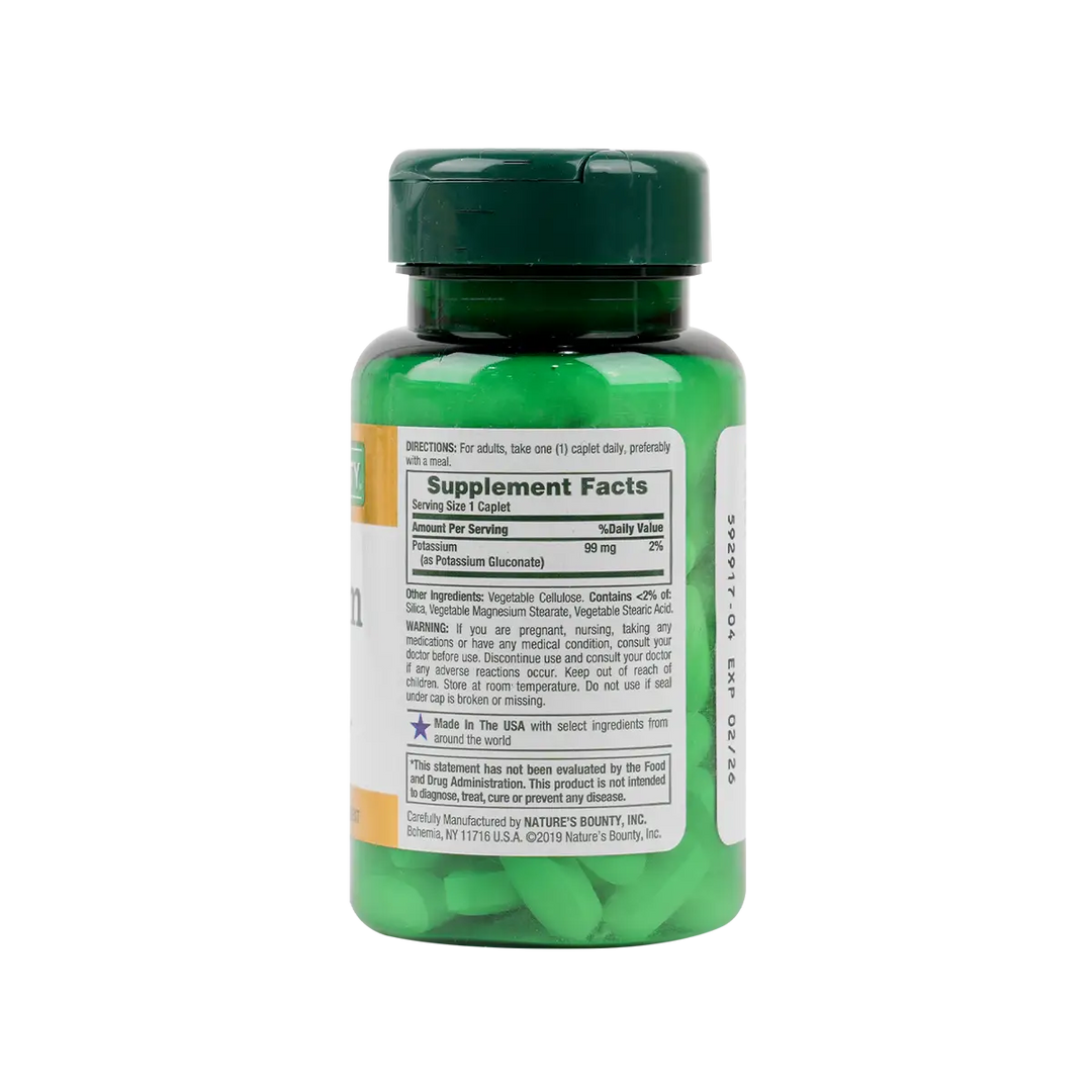 36370-NATURES BOUNTY POTASSIUM 99MG 100CAPLETS +1