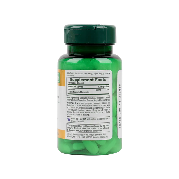 36370-NATURES BOUNTY POTASSIUM 99MG 100CAPLETS +1