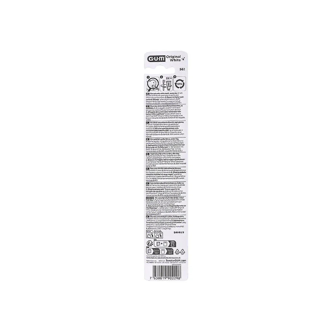 36450-GUM Original White Toothbrush Soft-561 +1