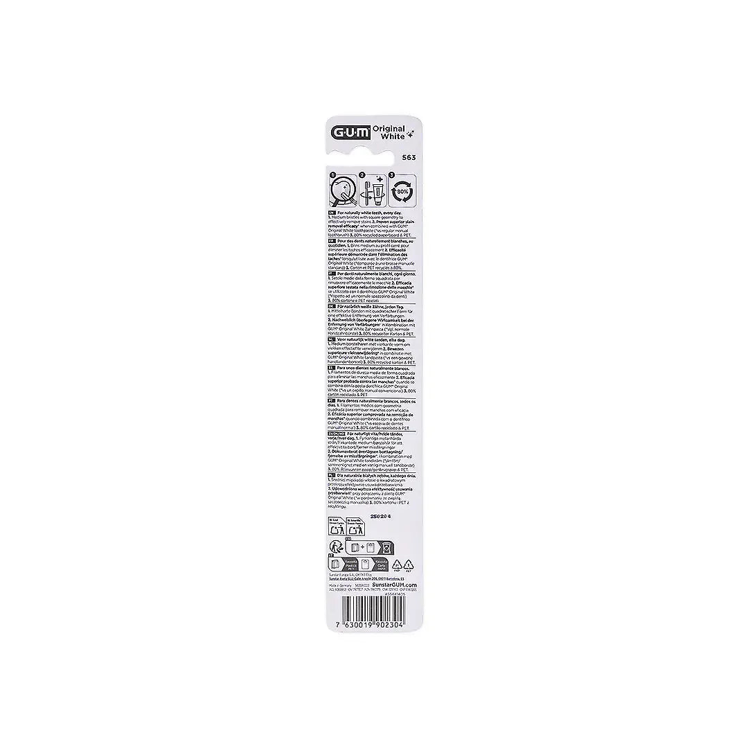 36451-GUM Original White Toothbrush Medium-563 +1