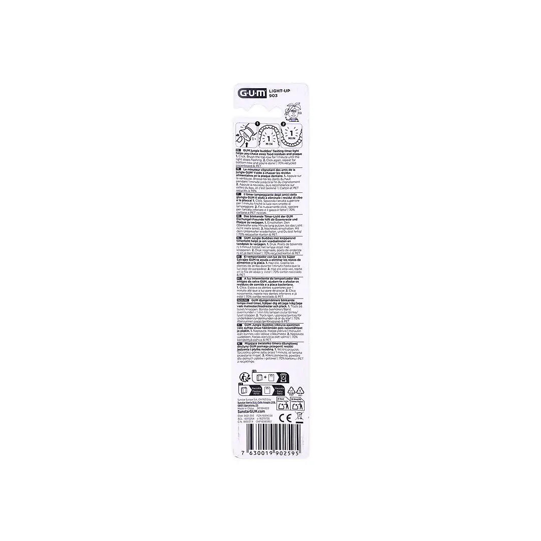36456-GUM Junior 7-9yrs Toothbrush Light Up-903 +1