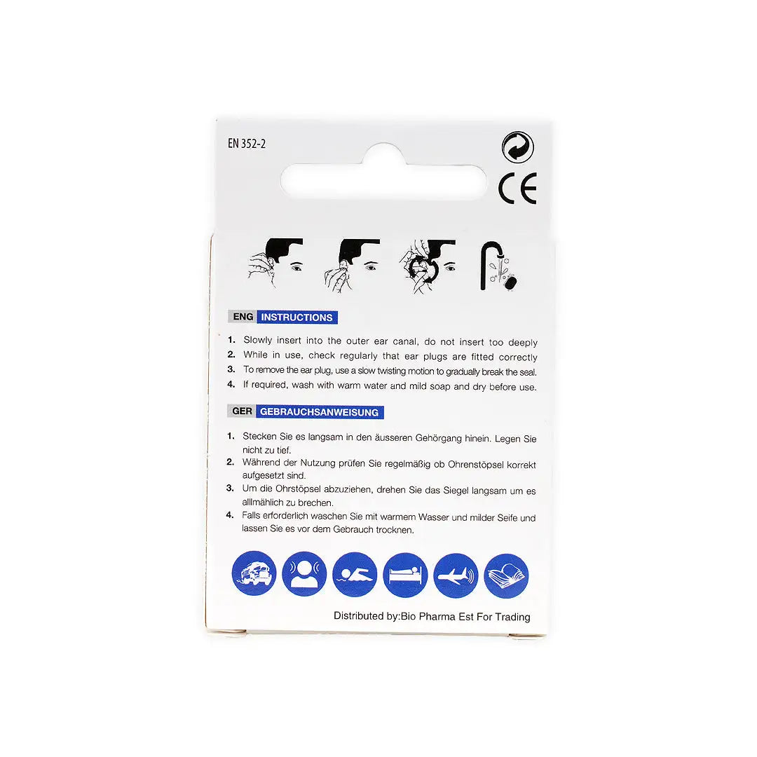 36533-BE-QUIET SILICONE EAR PLUG 1 PAIR +1
